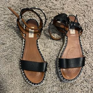 Valentino Garavani Rockstud Black Ankle Sandal  espadrilles size 41 used